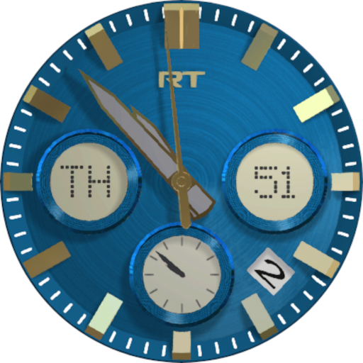 3D realistic anisotropic real-time rendered analogue watch face