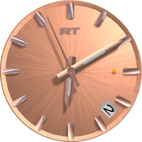 Sunburst realistic 3d watch face